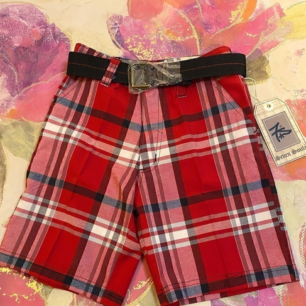 Seven Souls Boys Plaid Fashion Shorts Size: 6